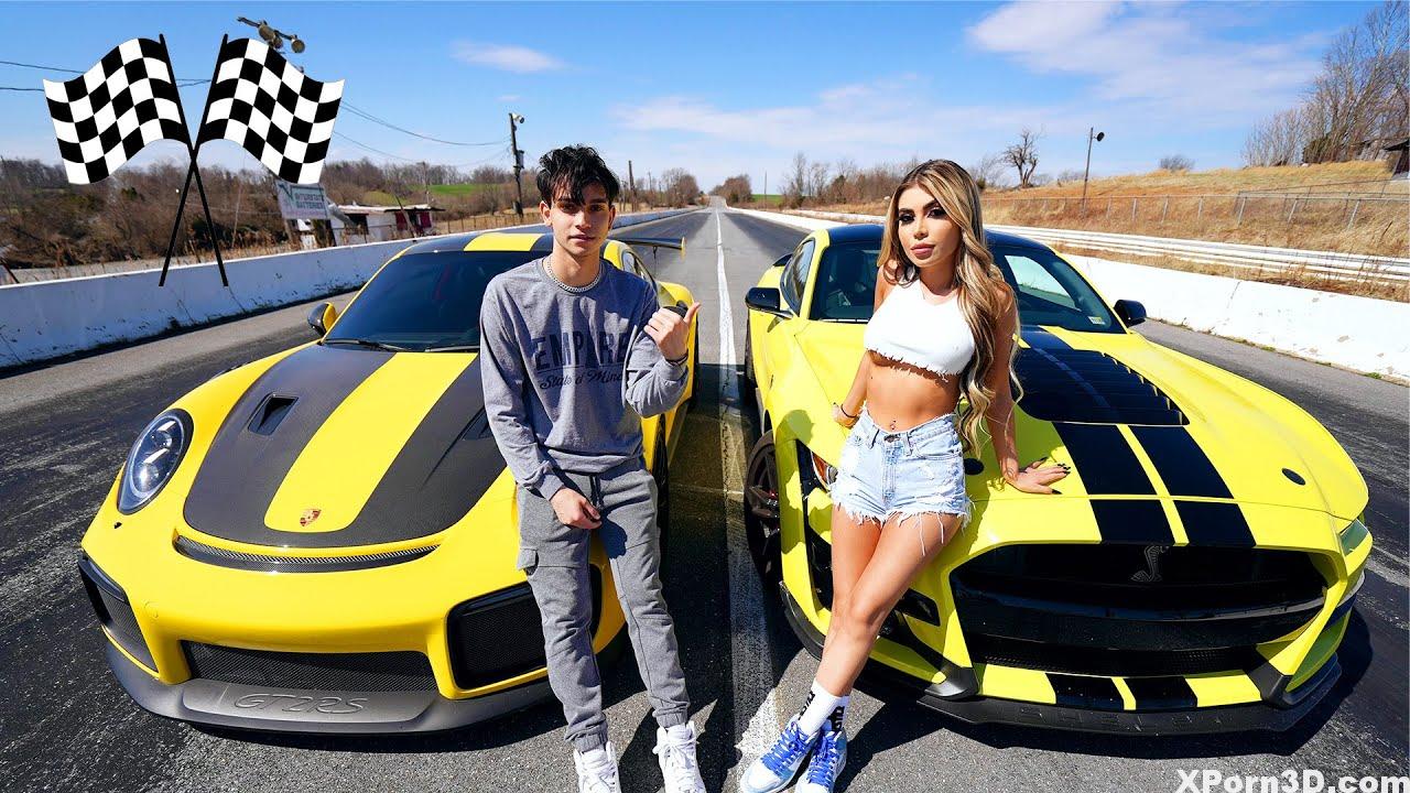 HOT GIRL RACED ME! (Ford Mustang Shelby GT500 vs Porsche 911 GT2 RS)