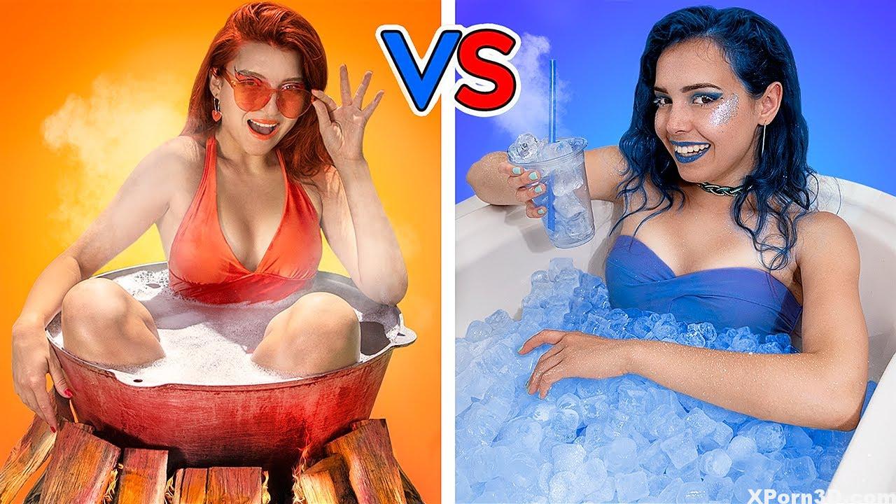 Sizzling vs Chilly Problem / Lady on Hearth vs Icy Lady