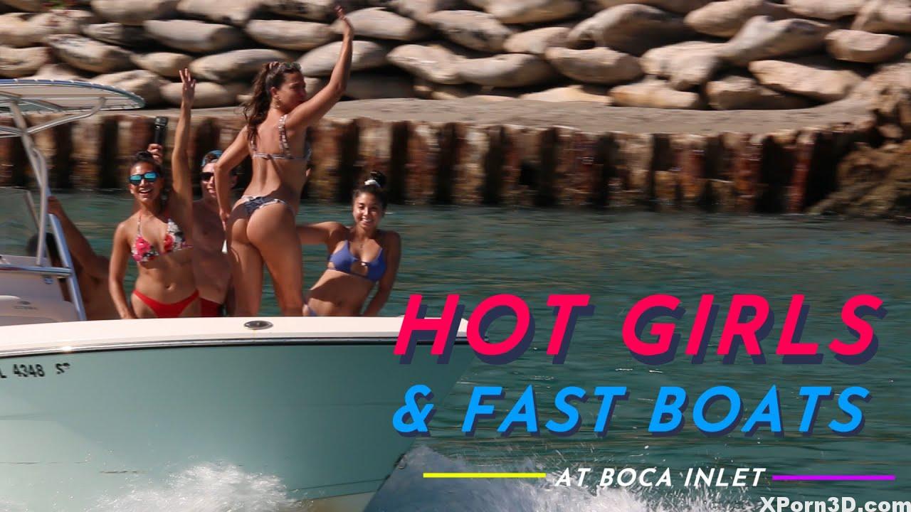 HOT GIRLS & FAST BOATS / BOCA RATON INLET BOAT VIDEOS / CUSTOM YACHT SHIRTS